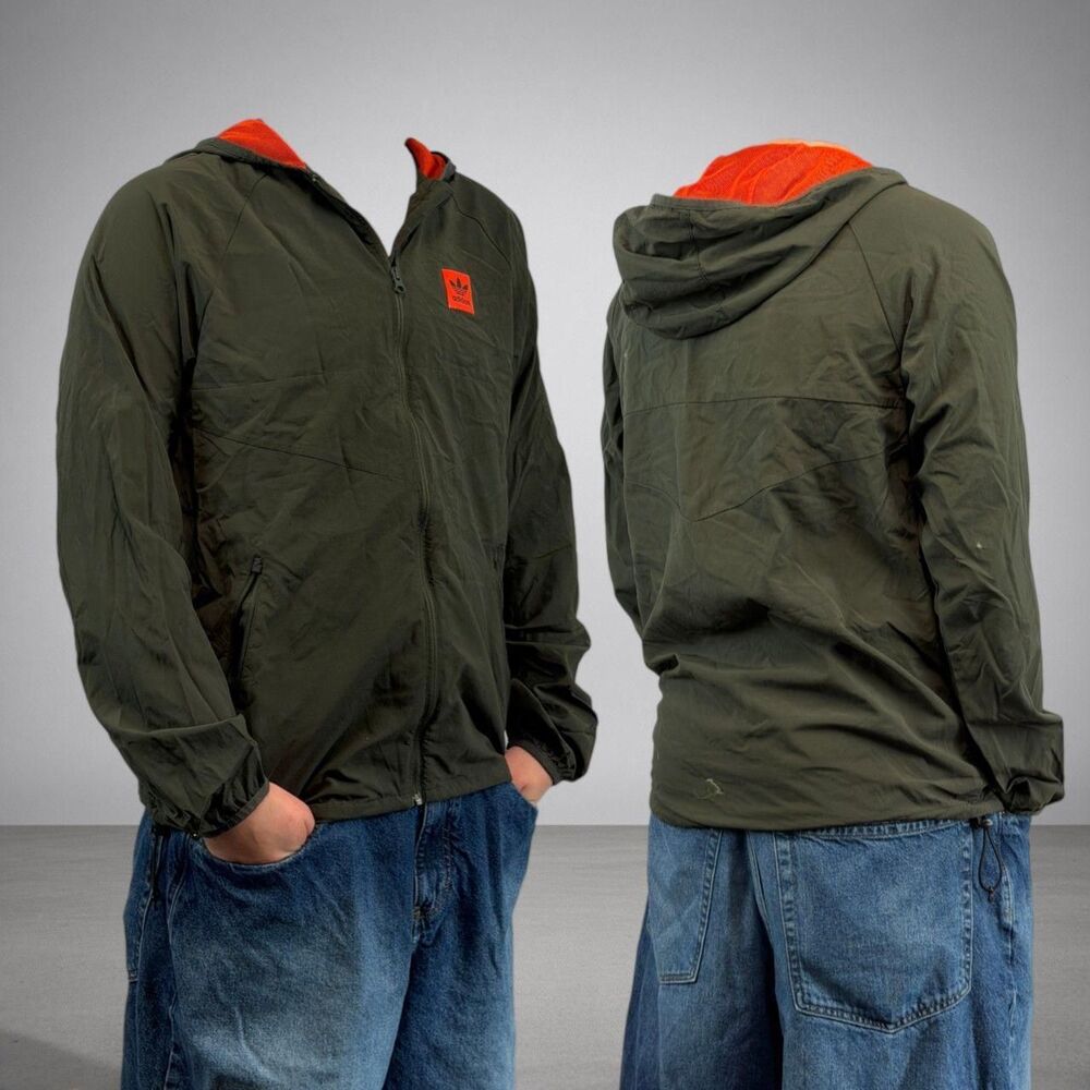Adidas Men's Green and Khaki Jacket
